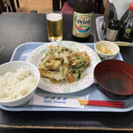 空港食堂 - フーチャンプルー定食¥610