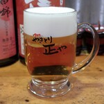 やきとり 正や - 生ビール、ジョッキ変えた？