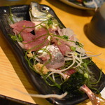 浜貞 - 活鯵造り（５８０円＋税）２０２０年１月