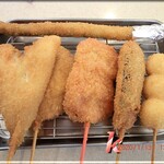 Kushikatsu Tanaka - 追加オーダー　きす、ハムカツ、紅しょうが、なす、鶉の玉子、アスパラなど