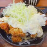 からやま - 鉄板チキン南蛮定食(アップ)