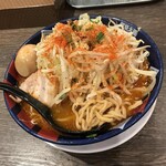 太一商店 - 味玉レッド　野菜多め、タレ多め、カタメ