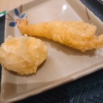 はなまるうどん - 半熟たまご天、えび天