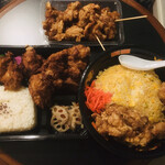 大盛りからあげ 千両箱 - こんな感じの食べくらべ