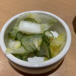 かつはな亭 - 付け合せの漬物