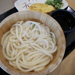 丸亀製麺 - 釜揚(並)・３００円/さつまいも天・１１０円