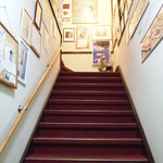 アイスクリームパーラー美園 - 階段を上がり2Fへ