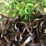 博多ラーメン なみへい - キクラゲ、ねぎアップ
