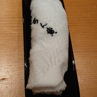 可ん寅 - 店名の刺繍入りのおてふき