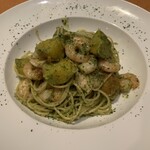 MILLE FIORI - 小海老とインカの目覚めのジェノベーゼソース（￥1500）