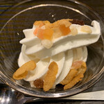 しゃぶ葉 - ソフトクリームにドライフルーツ