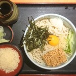 Sobadokoro Ooban - 冷やし納豆 ¥600*あげ玉 ¥50