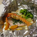 トラットリア イル シレーネ - 魚とエビのホイル焼き