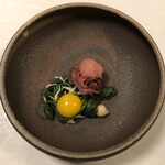 鰻はし本 - 西粟倉村エーゼロの鹿肉トリュフオイル和え