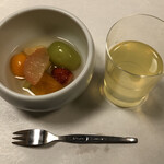 鰻はし本 - 冷茶と萬膳焼酎シロップのデザート