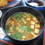 美好 - 定食の 味噌汁。　　　　　2020.01.12