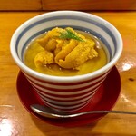 ほ志の - 安納芋のムース　雲丹　コンソメジュレ（1個）580円