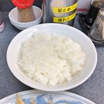 ハッスルラーメン ホンマ - 餃子ライスセットのライス