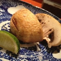 焼鳥 市松 - 大きいマッシュルーム。