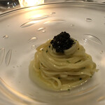 朗 長谷川稔Lab - ハマグリの出汁冷製パスタ。これはパスタという名のハマグリだったのかもしれない