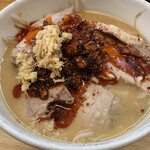 Ramen Kiji Tora - 鬼辛味噌つけ麺、辛さ中、肉増し、生姜、