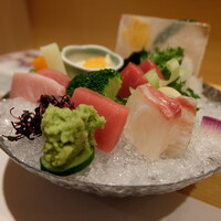 銀座 穂の河 - 松コース（３５００円）のお造り