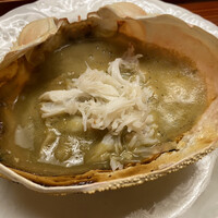 木山 - 蟹味噌〜蟹の醍醐味。甲羅にたっぷりの蟹味噌と蟹身が旨うま濃厚。血圧が上がりっぱなし。(*^_^*)
                    