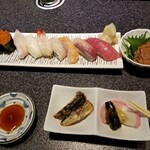 Sushi mamire - お通しと、にぎり。