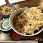 Azabu Sawachou - かき揚げ蕎麦と蟹の炊き込みご飯
