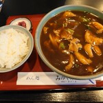 みのや本店 - カレー饂飩＋ライス