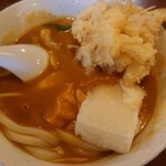 Derauchi - カレーうどん半麺＋揚げもち（でら打ち 旗の台）