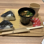 小昼庵 - 2020/01 セレクトおむすびランチ 650円（柚子生明太子 250円と有明海苔の佃煮 220円をチョイス）