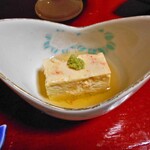 魚信旅館 - 夕食（湯葉カニ豆腐）