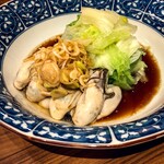 神戸中華 うえばやし - 牡蠣のネギ油湯引き…