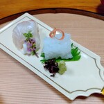 料亭 二蝶 - タイとイカ