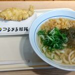 麺乃庄つるまる饂飩 - 『こぶうどん』+『鶏ささみ天』 440円