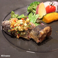 中国料理 豪華 - 秋刀魚の香り揚げと蒸し秋野菜