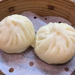 Mini steamed buns with bok choy and shiitake mushrooms