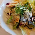 春帆楼 - 止肴ふぐ皮サラダ