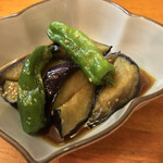 酒処 月あかり - 万願寺唐辛子と茄子の煮浸し