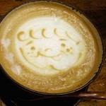 うさぎとぼく - カフェラテ＋冷やしあめというのはナイスアイデアだよね。今回のラテアートはこれ。