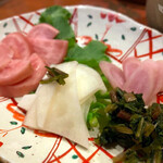 地酒蕗の薹 - お漬け物の盛り合わせ