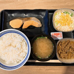 Yoshinoya - 焼魚牛小鉢定食（ご飯大盛り）