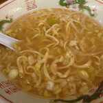 ラーメン二郎 - ネギが結構沈んでる