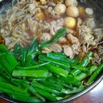 鶏すき焼き,モツ入り