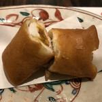 旬菜 おぐら家 - 白子とうにの春巻き揚げ