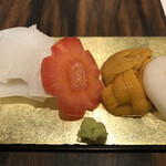 旬菜 おぐら家 - あおりいか・雲丹