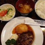 キッチンパパ - ハンバーグ＆クリームコロッケ(¥1100)～デミソース