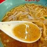 くるまやラーメン - 味噌ラーメンのスープ