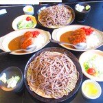 美蕎麦侍 - ２人のランチ　カツカレーセット　９８０円（税込）【２０２０年１月】